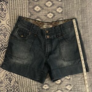 Canyon River Blues Blue Jean Shorts with Distressed Details